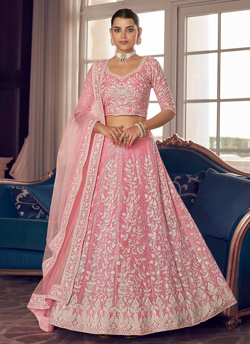 Bridal lehenga in 2024 baby pink colour